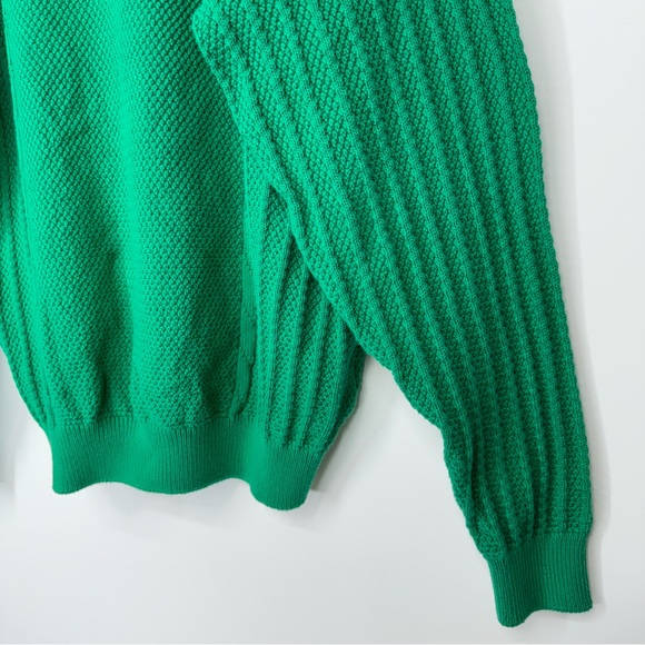 Blarney Castle Designs Made In Ireland Knit Green Clover Leaf Sweater Size XXL - Picture 12 of 15